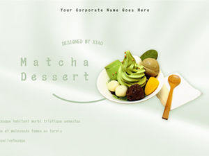 Small fresh matcha theme diet series ppt template