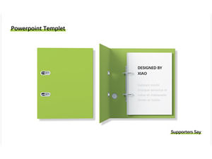 Template ppt tema laporan kursus hijau putih sederhana dan menyegarkan