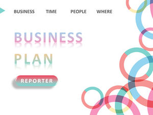 Lingkaran warna-warni template rencana kerja bisnis vitalitas sederhana
