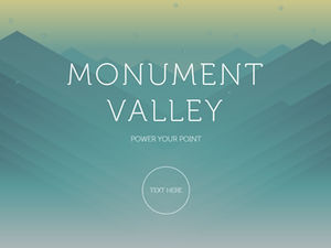 Monument Valley style game theme ppt template