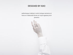 White minimalist and cool style ppt template