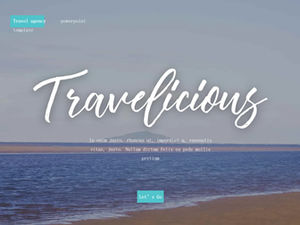 Small fresh and simple wind island tourist attractions route introduction ppt template