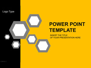 黄色和黑色扁平几何风格简约大气的欧美风格汇总报告通用ppt模板