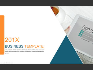 Template laporan bisnis gaya geometris sederhana dan praktis yang umum