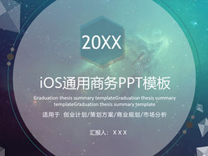 Trójkątny trójwymiarowy graficzny główny obraz półprzezroczysty ogólny szablon ppt biznesowy w stylu iOS