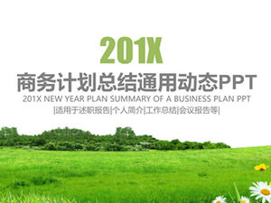 Plano simples primavera verde pequeno fresco modelo de ppt resumo do plano de negócios
