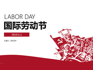 Modelo ppt do Dia Internacional do Trabalho - Glória do Trabalho - 1º de maio