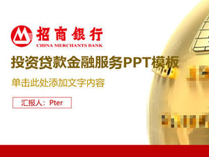 Modelo de ppt de introdução de projeto de serviço financeiro do China Merchants Bank