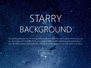 Beautiful starry sky minimalist atmosphere translucent iOS style ppt template