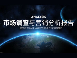 Modelo de ppt de relatório de pesquisa de mercado e análise de dados de marketing