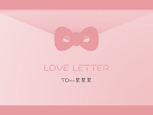 Simple cute cartoon style Valentine's Day confession greeting card ppt template for TA