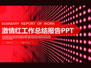 เทมเพลต PPT รายงานสรุปการทำงานทางธุรกิจสไตล์เทศกาลสีแดง
