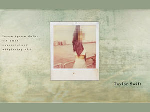 懷舊音樂風格的泰勒·斯威夫特（Taylor Swift）個人主題ppt模板