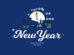 Tahun baru natal dan tahun baru tema template bisnis ppt sederhana