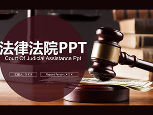 Plantilla ppt de informe de trabajo de fin de año relacionado con la ley judicial