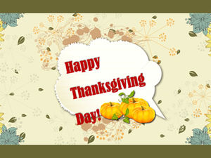 Modern flat fashion style Thanksgiving ppt template
