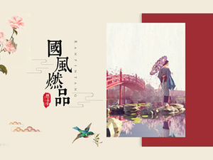 Simple fashion atmosphere chinese style ppt template