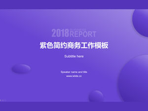 Purple gradient background circle creative cover simple business work report ppt template
