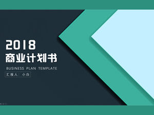 Geometric graphic creative simple flat atmosphere high-end business plan ppt template