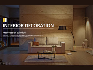 Pengenalan perusahaan dekorasi interior dekorasi interior Gaodashang dan template ppt promosi produk