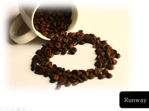 Amo café-café tema simples modelo de ppt de estilo empresarial