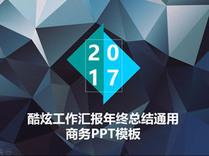 低い三角形の背景明るい青色の個人的な仕事の報告要約レポートpptテンプレート