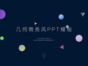 Gradient geometric graphic creative business work report ppt template