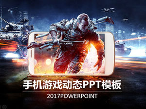 Cool technology sense mobile game introduction and promotion ppt template