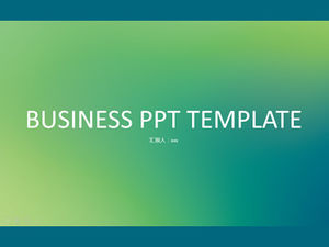 Azul-esverdeado gradiente de fundo gráfico simples translúcido estilo iOS relatório de trabalho modelo ppt