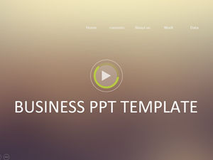 유럽과 미국의 웹 디자인 iOS 스타일 PPT 템플릿을 모방하는 신선하고 흐릿한 배경