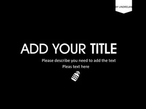 Plantilla ppt de informe de trabajo de negocios plano minimalista negro fresco título de texto grande