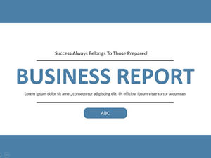 Minimalist classic blue flat business work summary report ppt template