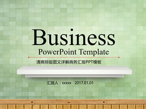 Fresh plaid wall background simple business report universal ppt template