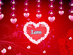 Dedicated to the one you love the most-Valentine's Day animated greeting card ppt template