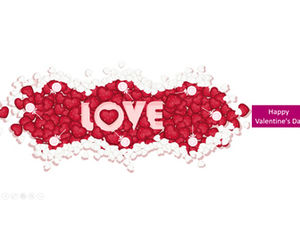 Modèle de ppt de lettre d'amour créatif de bulle de discours Happy Valentine's Day Valentine's Day