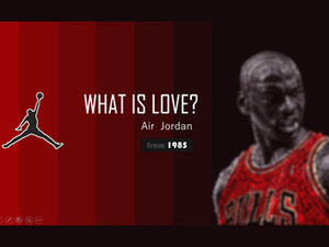Modèle PPT de thème de sports de sports de basket-ball de marque Jordan (Jordan)