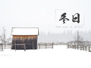 Winter theme personal work summary report ppt template