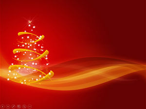 Hermoso árbol de navidad abstracto deslumbrante festivo rojo navidad plantilla ppt