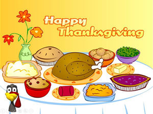Template ppt kartun Selamat Thanksgiving Thanksgiving
