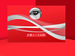 Adecuado para la compañía de cosméticos de lápiz labial y la introducción de productos, plan de negocios, plantilla ppt roja de alta gama