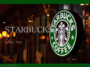 Introducción de información de Starbucks STARBUCKS y plantilla ppt general de capacitación interna