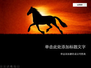 A galloping horse-a ppt template suitable for personal summary
