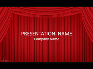 Curtain closing and opening creative simple work report ppt template