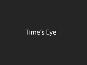 "Eye of the Years" -modèle ppt créatif d'art simple noir et blanc