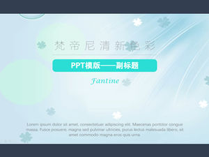 Tiffany fresh color elegant and beautiful simple work summary report ppt template