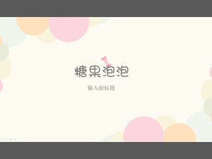 Girls like warm color matching color bubble business work summary report ppt template