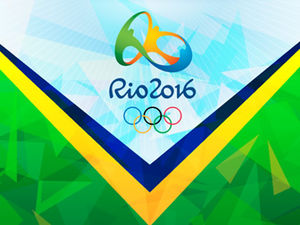 Cheer for Olympic athletes-2016 Rio Olympic Games ppt template