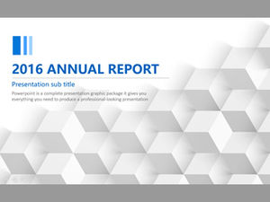 灰色の幾何学的形状ステレオビジョン背景クリーン、シンプル、エレガント、シンプルで実用的な古典的な青いpptビジネステンプレート