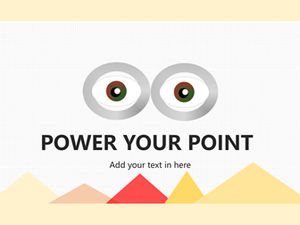 A pair of big eyes cover simple flat business ppt template