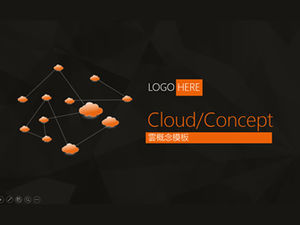 Internet tehnologie cloud concept introducere produs și serviciu șablon ppt